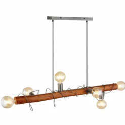 Luminaires Globo Lighting Suspension Globo ALICE Noir, 6 lumières* Suspensions