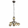 Luminaires Rustiques-Luminaires Globo Lighting Suspension Globo AMBER Bronze, 5 lumières