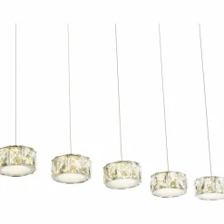 Lampe Turque-Luminaires Globo Lighting Suspension Globo Amur LED Chrome, 1 lumière