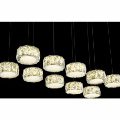 Lampe Turque-Luminaires Globo Lighting Suspension Globo Amur LED Chrome, 1 lumière