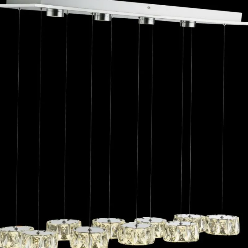 Lampe Turque-Luminaires Globo Lighting Suspension Globo Amur LED Chrome, 1 lumière