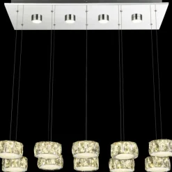 Lampe Turque-Luminaires Globo Lighting Suspension Globo Amur LED Chrome, 1 lumière