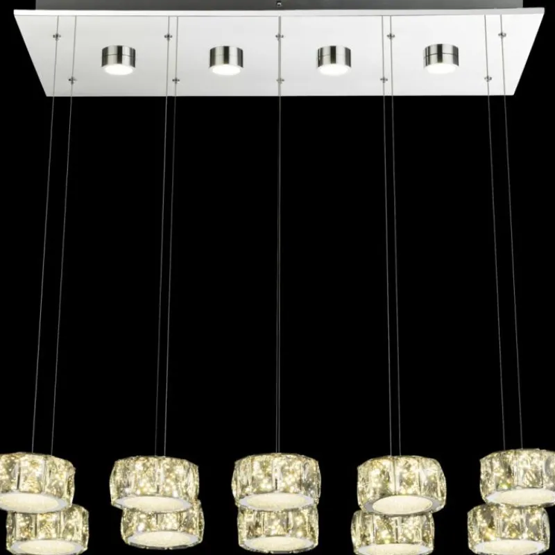 Lampe Turque-Luminaires Globo Lighting Suspension Globo Amur LED Chrome, 1 lumière