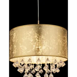 Lampes En Tissu-Luminaires Globo Lighting Suspension Globo AMY Nickel mat, 1 lumière