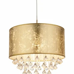 Lampes En Tissu-Luminaires Globo Lighting Suspension Globo AMY Nickel mat, 1 lumière