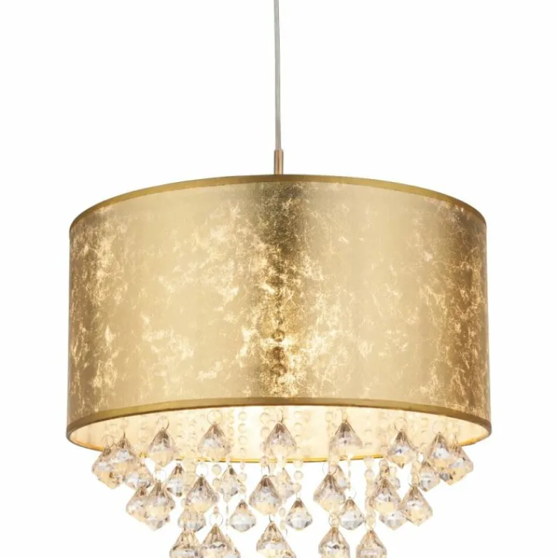 Lampes En Tissu-Luminaires Globo Lighting Suspension Globo AMY Nickel mat, 1 lumière