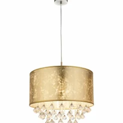 Lampes En Tissu-Luminaires Globo Lighting Suspension Globo AMY Nickel mat, 1 lumière