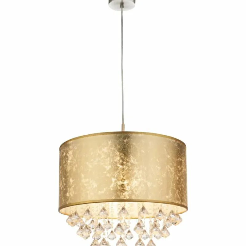 Lampes En Tissu-Luminaires Globo Lighting Suspension Globo AMY Nickel mat, 1 lumière