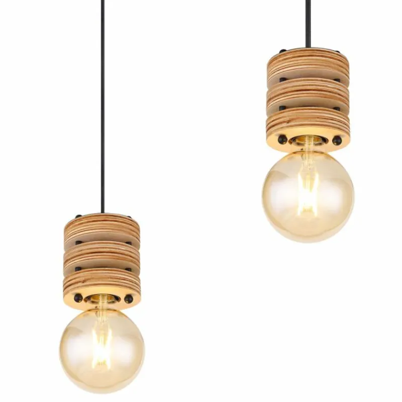 Luminaires Scandinaves-Luminaires Globo Lighting Suspension Globo ANGELINE Noir, 3 lumières