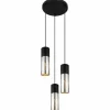 Luminaires Globo Lighting Suspension Globo ANNIKA Noir, 3 lumières