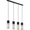 Luminaires Globo Lighting Suspension Globo ANNIKA Noir, 4 lumières
