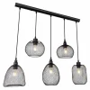 Lampes Industrielles-Luminaires Globo Lighting Suspension Globo ANYA Noir, 5 lumières