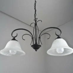 Luminaires Globo Lighting Suspension Globo Aries Noir, Blanc, 2 lumières