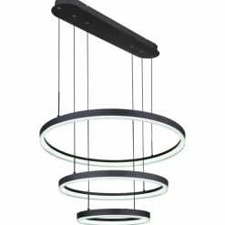 Luminaires Globo Lighting Suspension Globo AUGUSTO LED Or, Noir, 2 lumières, Télécommandes, Changeur de couleurs