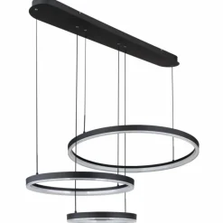 Luminaires Globo Lighting Suspension Globo AUGUSTO LED Or, Noir, 2 lumières, Télécommandes, Changeur de couleurs