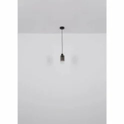 Suspension Verre Fumé-Luminaires Globo Lighting Suspension Globo BACKEY Noir, 1 lumière