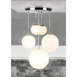 Luminaires Globo Lighting Suspension Globo BALLA Nickel mat, 2 lumières