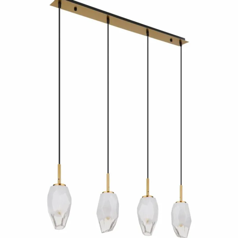 Luminaires Globo Lighting Suspension Globo BARCLEY Laiton, 4 lumières