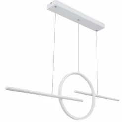 Luminaires Globo Lighting Suspension Globo BARRAL LED Blanc, 1 lumière, Télécommandes