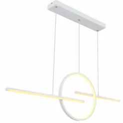 Luminaires Globo Lighting Suspension Globo BARRAL LED Blanc, 1 lumière, Télécommandes