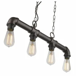 Luminaires Globo Lighting Suspension Globo Bayuda Noir, 4 lumières* Suspensions