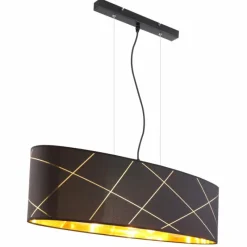 Lampes En Tissu-Luminaires Globo Lighting Suspension Globo BEMMO Noir, 3 lumières