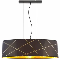 Lampes En Tissu-Luminaires Globo Lighting Suspension Globo BEMMO Noir, 3 lumières