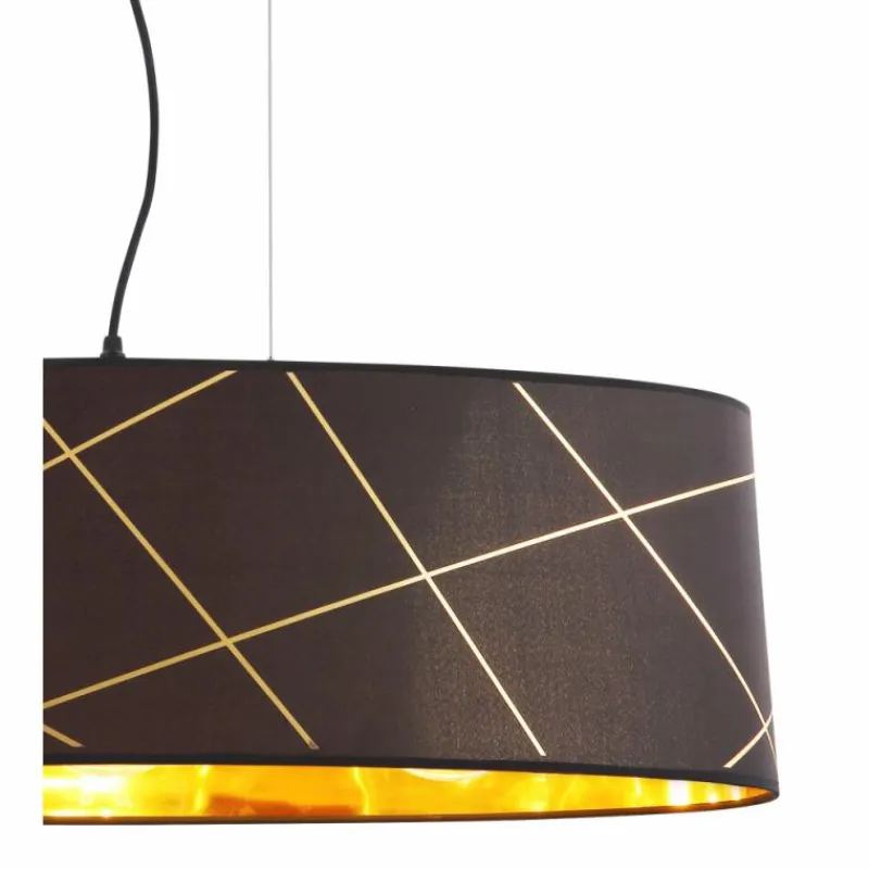 Lampes En Tissu-Luminaires Globo Lighting Suspension Globo BEMMO Noir, 3 lumières