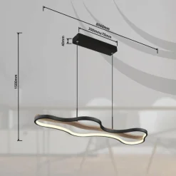 Luminaires Globo Lighting Suspension Globo BEZZY LED Noir, 1 lumière, Télécommandes* Éclairage Led