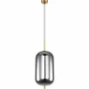 Suspension Verre Fumé-Luminaires Globo Lighting Suspension Globo BLACKY I Laiton, 1 lumière