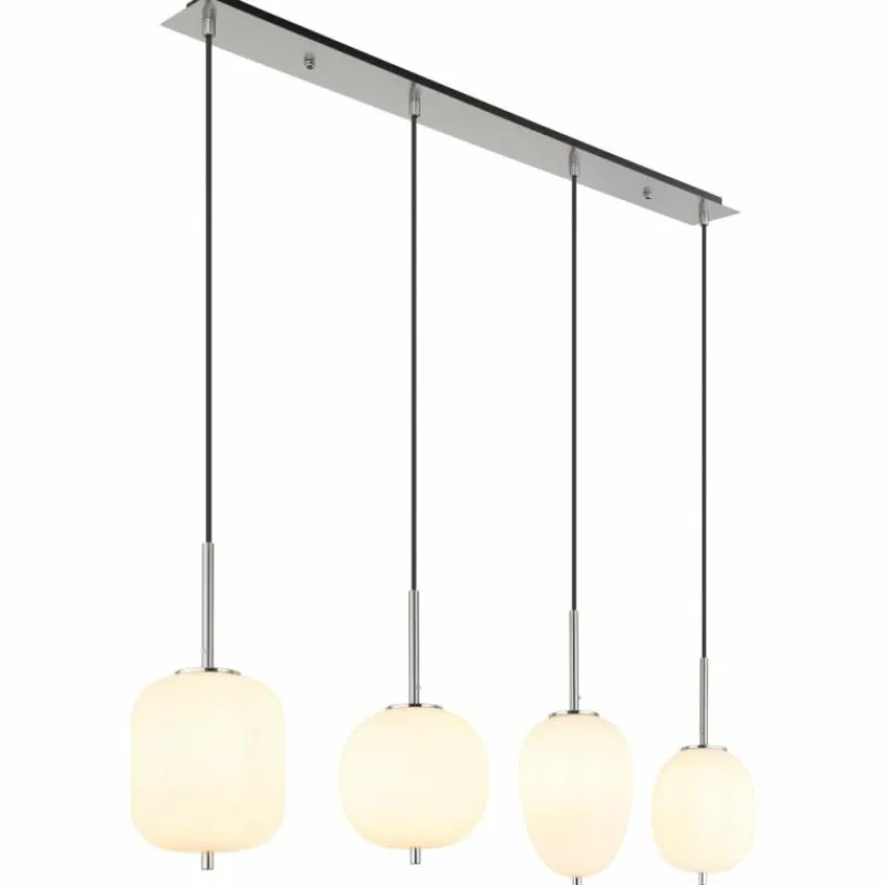Luminaires Globo Lighting Suspension Globo BLACKY Nickel mat, 4 lumières