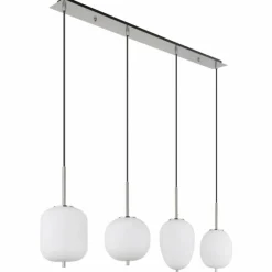 Luminaires Globo Lighting Suspension Globo BLACKY Nickel mat, 4 lumières