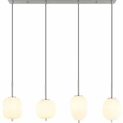 Luminaires Globo Lighting Suspension Globo BLACKY Nickel mat, 4 lumières