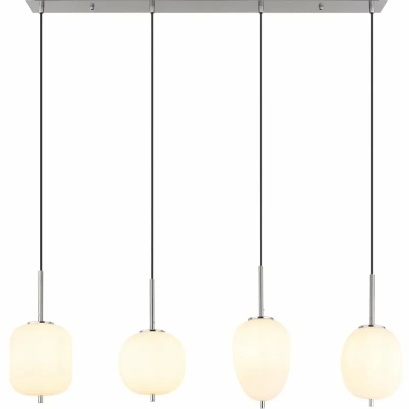 Luminaires Globo Lighting Suspension Globo BLACKY Nickel mat, 4 lumières