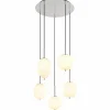 Luminaires Globo Lighting Suspension Globo BLACKY Nickel mat, 5 lumières