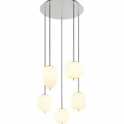 Luminaires Globo Lighting Suspension Globo BLACKY Nickel mat, 5 lumières