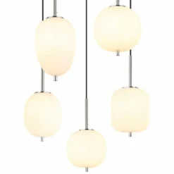 Luminaires Globo Lighting Suspension Globo BLACKY Nickel mat, 5 lumières