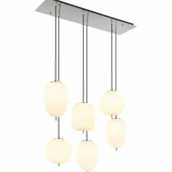 Luminaires Globo Lighting Suspension Globo BLACKY Nickel mat, 6 lumières