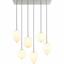 Luminaires Globo Lighting Suspension Globo BLACKY Nickel mat, 6 lumières