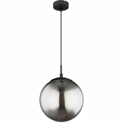 Suspension Verre Fumé-Luminaires Globo Lighting Suspension Globo BLAMA Noir, 1 lumière