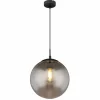 Suspension Verre Fumé-Luminaires Globo Lighting Suspension Globo BLAMA Noir, 1 lumière