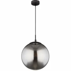 Suspension Verre Fumé-Luminaires Globo Lighting Suspension Globo BLAMA Noir, 1 lumière