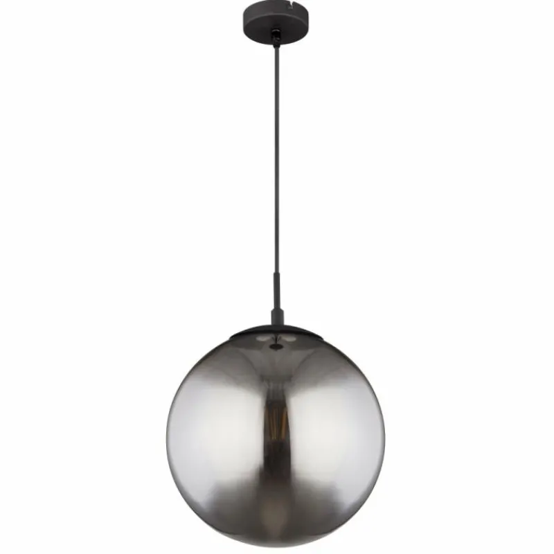 Suspension Verre Fumé-Luminaires Globo Lighting Suspension Globo BLAMA Noir, 1 lumière