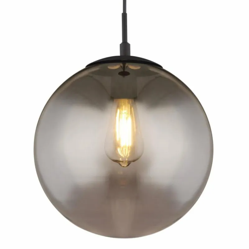 Suspension Verre Fumé-Luminaires Globo Lighting Suspension Globo BLAMA Noir, 1 lumière