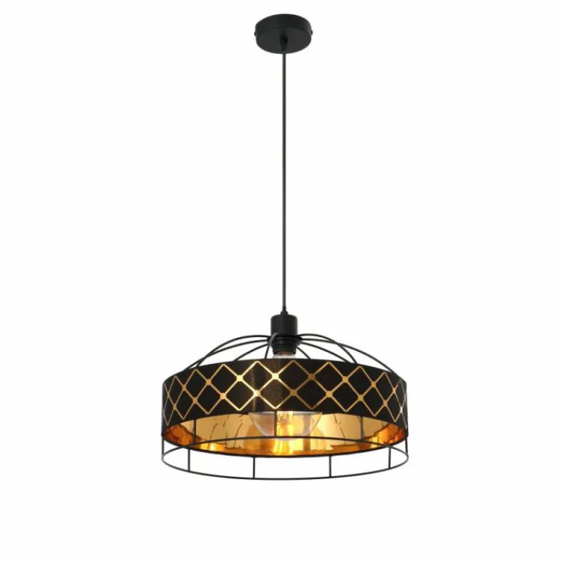 Lampes En Tissu-Luminaires Globo Lighting Suspension Globo BLANCA Noir, 1 lumière