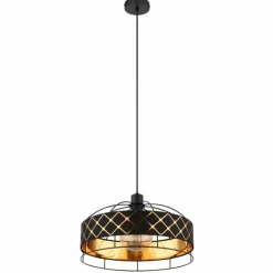 Lampes En Tissu-Luminaires Globo Lighting Suspension Globo BLANCA Noir, 1 lumière