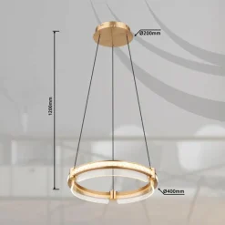 Lampes Dorées-Luminaires Globo Lighting Suspension Globo BLONDIE LED Or, 1 lumière, Télécommandes