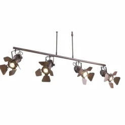Luminaires Globo Lighting Suspension Globo CARSTEN Rouille, 4 lumières* Suspensions