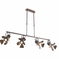 Luminaires Globo Lighting Suspension Globo CARSTEN Rouille, 4 lumières* Suspensions