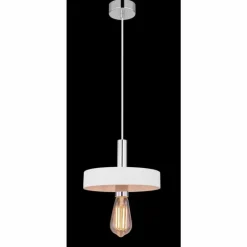 Lampes Vintages & Rétros-Luminaires Globo Lighting Suspension Globo CHRISTINE Blanc, 1 lumière